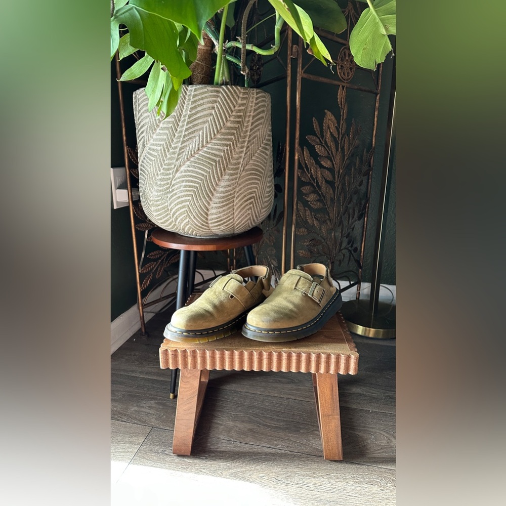 JORGE II TUMBLED NUBUCK LEATHER SLINGBACK MULES - MUTED OLIVE